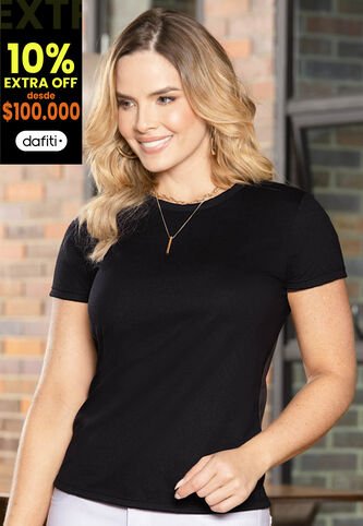 Camiseta Mujer Negro Mp 82961 MP