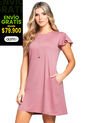 Vestido Corto Para Mujer Palo De Rosa Oscuro MP de MP