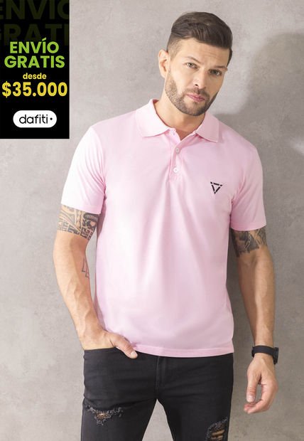 Polo Hombre Rosa Mp 1097