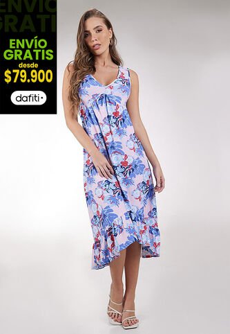 Vestido Rojo Estampado MP 91789 MP