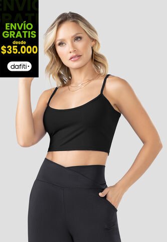 Crop Top Mujer Negro Mp 100229 MP