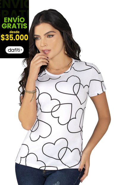 Camiseta Mujer Blanco Mp 5126