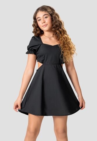 Vestido Infantil Femenino Negro Mp 105341 MP