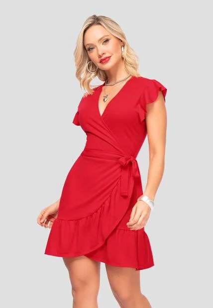 Vestido Corto Mujer Rojo Mp 106852