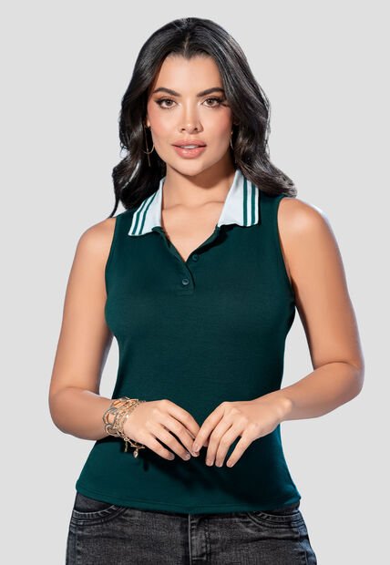 Blusa Mujer Verde Botella Mp 105179