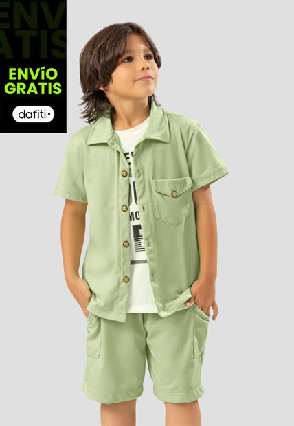 Conjunto Infantil Femenino Verde Matcha Mp 108188