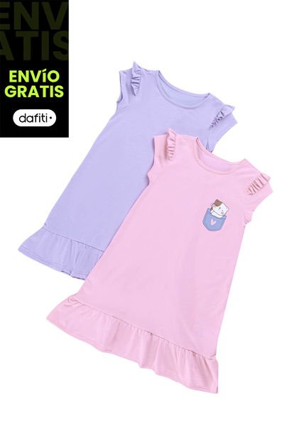 Vestido Paq X2 Infantil Multicolor Mp 1156