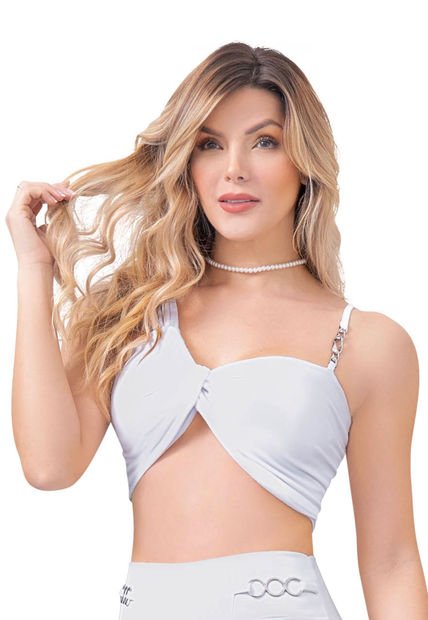 Crop Top Mujer Blanco Mp 33886