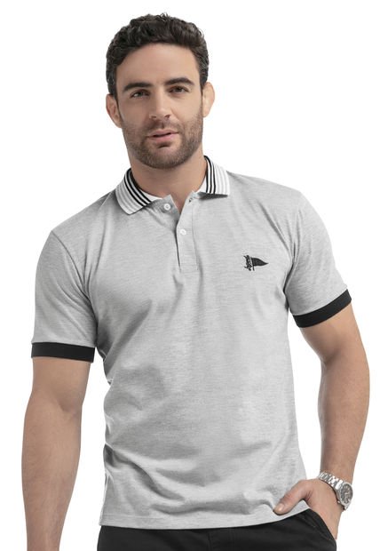 Polo Hombre Gris Jaspe Mp 87618