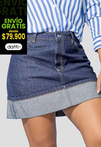 Falda Corta Mujer Azul Oscuro Mp 114459 MP