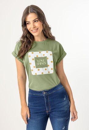 Camiseta Mujer Verde Matcha Mp 107852