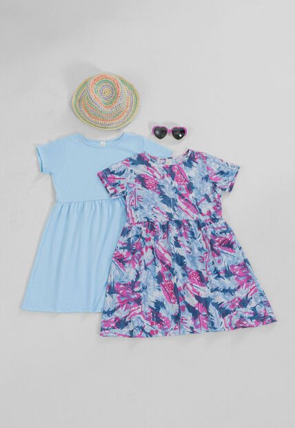 Vestido Paq X2 Infantil Femenino Multicolor Mp 104906