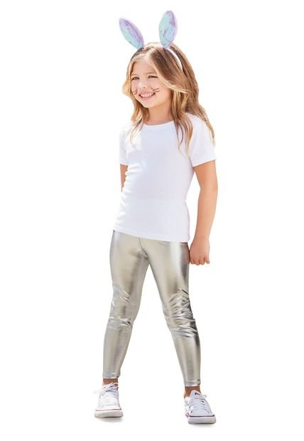 Legging Para Niña Plateado MP