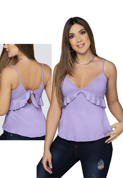 Camiseta Mujer Lila Mp 7234