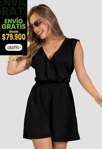 Enterizo Corto Mujer Negro Mp 114463 MP