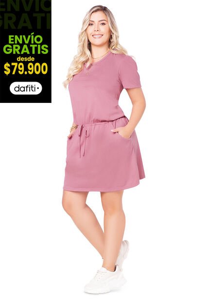 Vestido Corto Adulto Palo De Rosa Oscuro Mp 93525