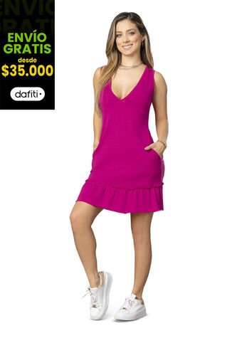Vestido Corto Mujer Fucsia Mp 3429 MP