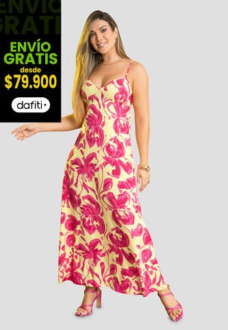 Vestido Largo Mujer Estampado Mp 114194 MP