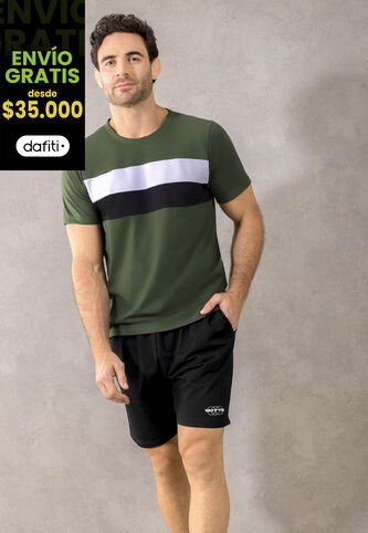 Bermuda Hombre Negro Mp 3347 MP