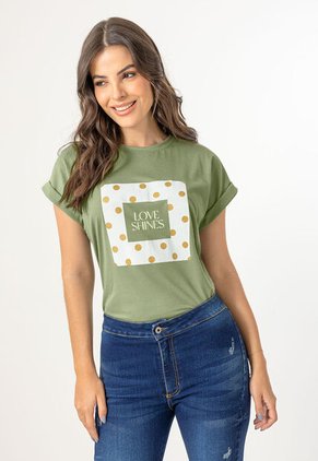 Camiseta Mujer Verde Matcha Mp 107852