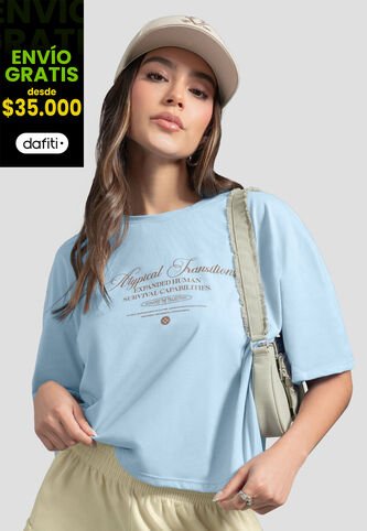 Camiseta Mujer Azul Baby Mp 110984 MP