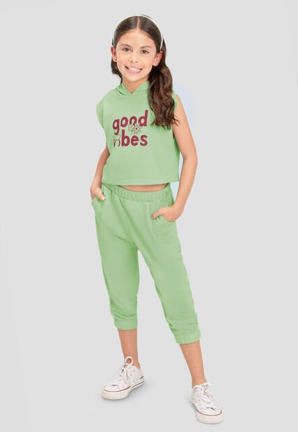 Conjunto Infantil Femenino Verde Mp 104087