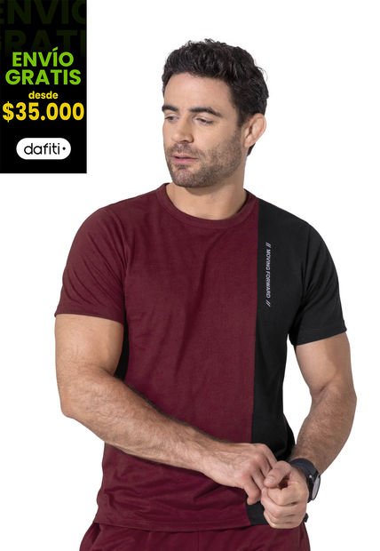 Camiseta Masculino Vinotinto Mp 3967