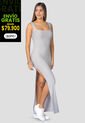 Vestido Largo Mujer Gris Claro Mp 114381 de MP