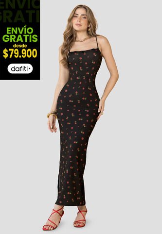 Vestido Largo Mujer Estampado Mp 114383 MP