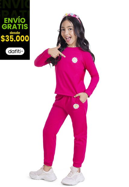 Jogger Infantil Fucsia Mp 1388