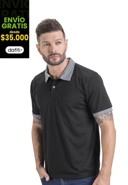 Polo Masculino Negro Mp 3354