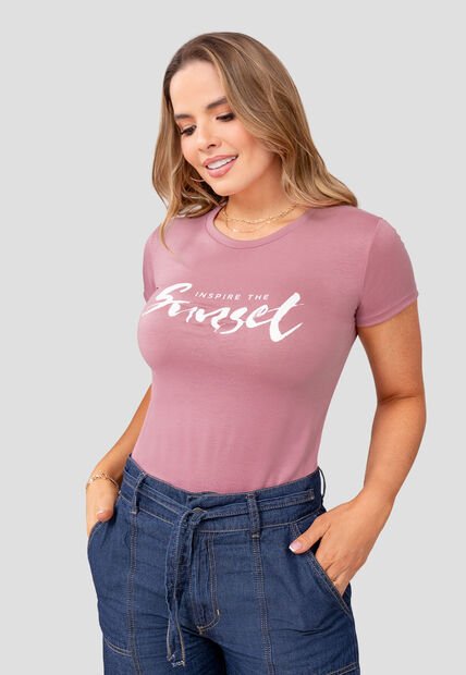 Camiseta Mujer Rosa Mp 105059