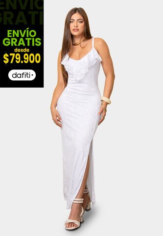 Vestido Largo Mujer Blanco Mp 113859 MP