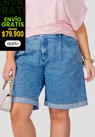 Bermuda Mujer Azul Medio Mp 113789 MP