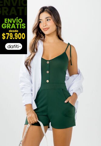 Enterizo Corto Mujer Verde Pino Mp 146 MP