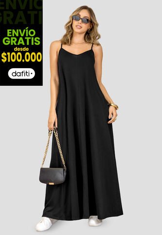 Vestido Largo Mujer Negro Mp 114391 MP