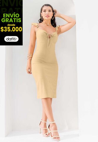 Vestido Largo Exterior Caramelo Mp 1063 MP