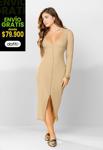 Vestido Largo Mujer Latte Mp 114183 MP