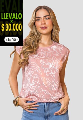 Camiseta Mujer Rosa Polvo Mp 114019 MP