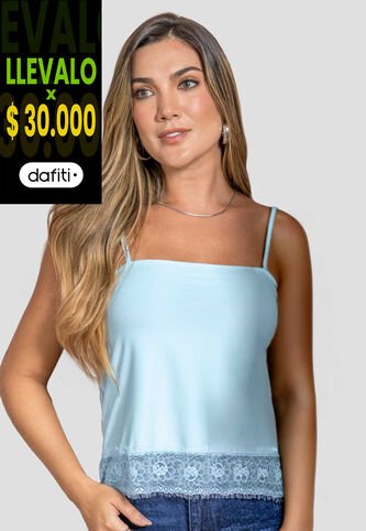 Blusa Mujer Azul Baby Mp 114387 MP