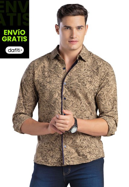 Camisa Hombre Caramelo Mp 88208