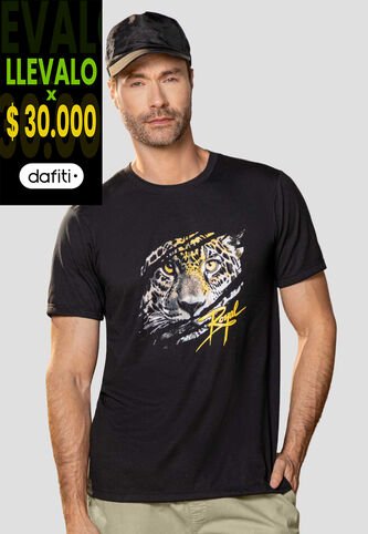 Camiseta Hombre Negro Mp 113844 MP
