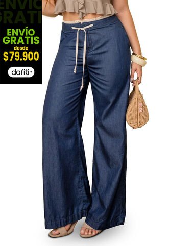 Pantalón Mujer Azul Oscuro Mp 113740 MP
