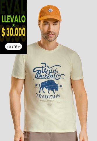 Camiseta Hombre Crema Mp 113723 MP