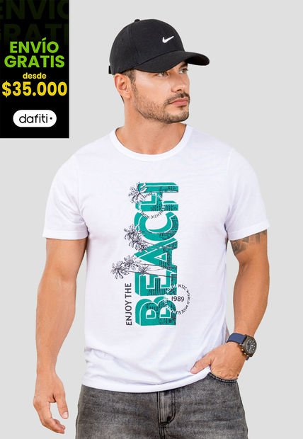 Camiseta Hombre Blanco Mp 105408