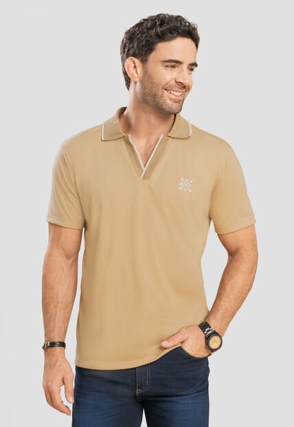Polo Hombre Beige Mp 87630