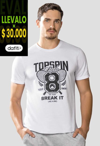 Camiseta Hombre Blanco Mp 113609