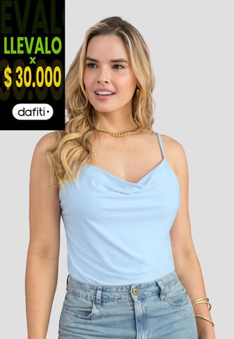 Blusa Mujer Azul Baby Mp 113857 MP