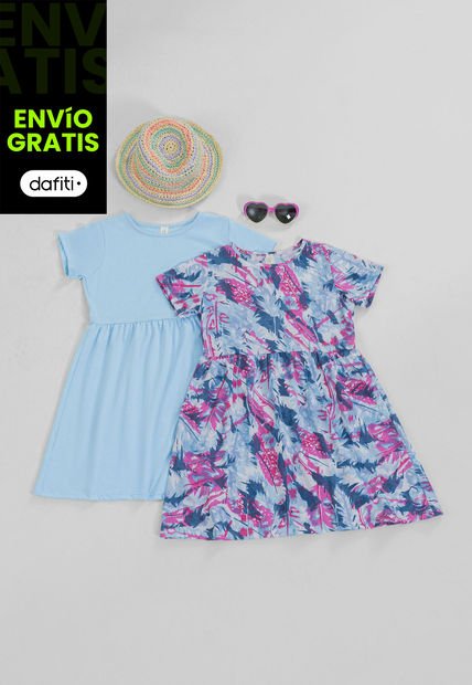Vestido Paq X2 Infantil Femenino Multicolor Mp 104906