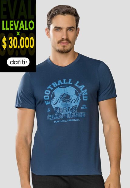 Camiseta Hombre Azul Profundo Mp 113611